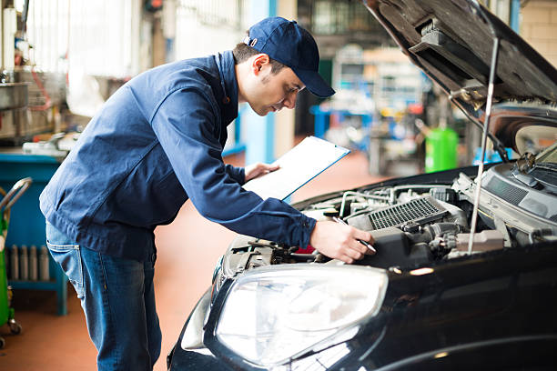 Mechanic performing pre-NCT check in South Dublin